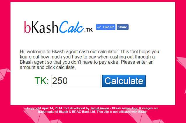 bkash calc